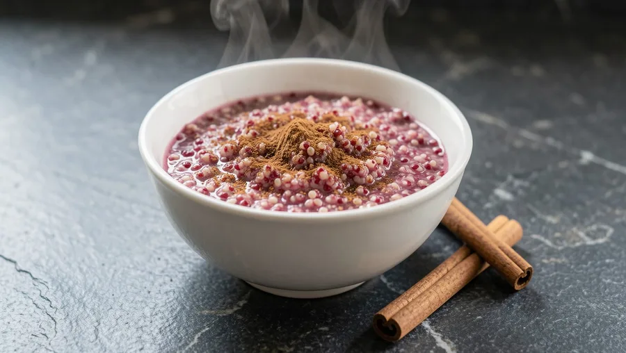 Warm Quinoa Porridge Infused With True Ceylon Cinnamon