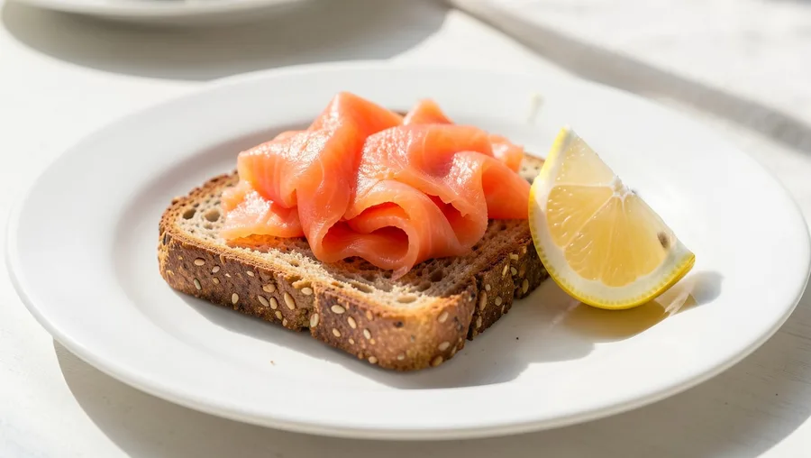 Wild Sockeye Salmon On Sprouted Grain Toast