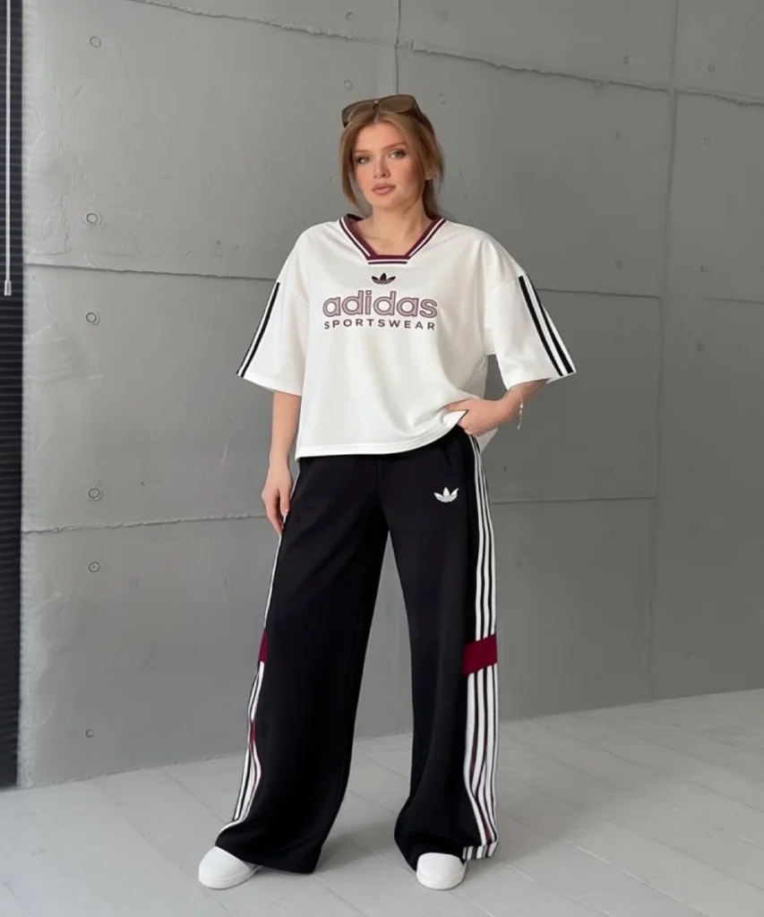 Oversized Sports Top and Wide Pants